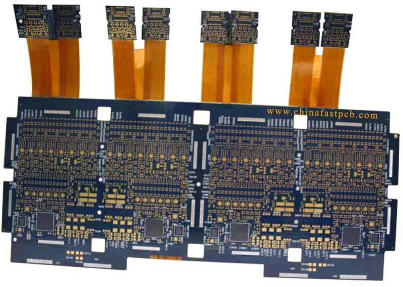 Rigid-flex PCB board, it is a circuit board that combines flexible and rigid circuit board technology in the application. Most rigid-flex boards are composed of multiple layers of flexible circuit boards, which are attached to one or more rigid boards from the outside and/or from the inside, depending on the design of the application. The flexible substrate is designed to be in a constant deflection state, and is usually formed as a deflection curve during rigid flex pcb manufacturing or assembly.