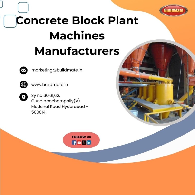 Buildmate is a top manufacturer of concrete block plant machines, offering state-of-the-art equipment for efficient and high-quality block production. Renowned for their reliability, user-friendliness, and consistent performance, Buildmate's machines are the preferred choice for construction companies around the globe.