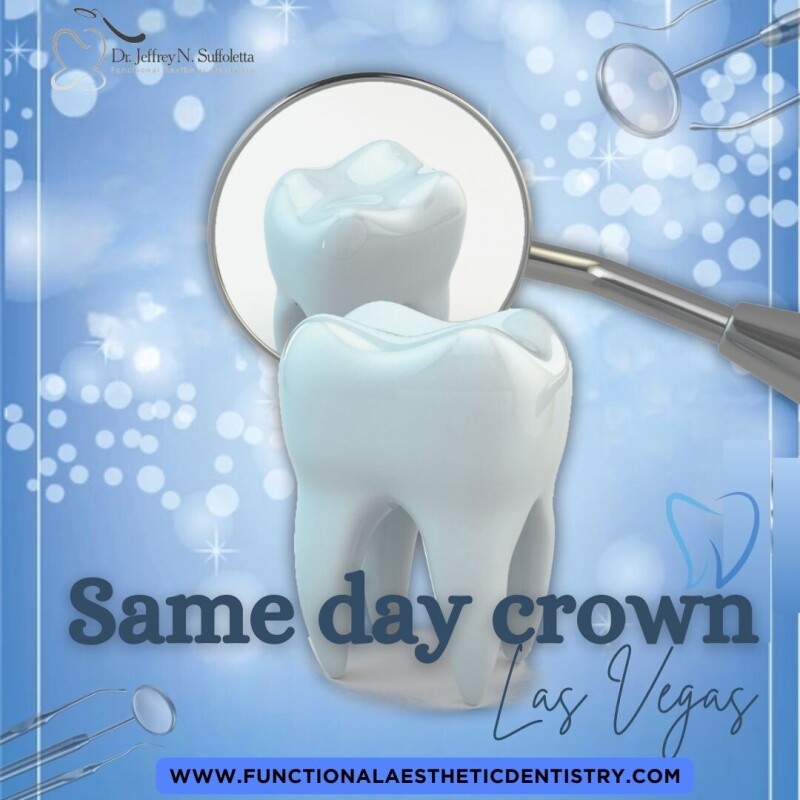 Experience the convenience of Same-Day Crowns in Las Vegas at Functional Aesthetic Dentistry! Dr. Jeffrey N. Suffoletta prioritizes efficiency without compromising quality. As your trusted destination for "Same day crown Las Vegas," our practice utilizes cutting-edge technology for prompt and precise crown placements. Explore our blog for insights into the latest advancements and personalized care, all contributing to our impressive 4.8-star Google rating. Book an appointment to enjoy swift and seamless dental solutions, ensuring a beautiful and functional smile. Stay updated on the latest in dental care at Functional Aesthetic Dentistry Blog. Visit: https://www.functionalaestheticdentistry.com/the-one-day-process-of-getting-a-dental-crown/