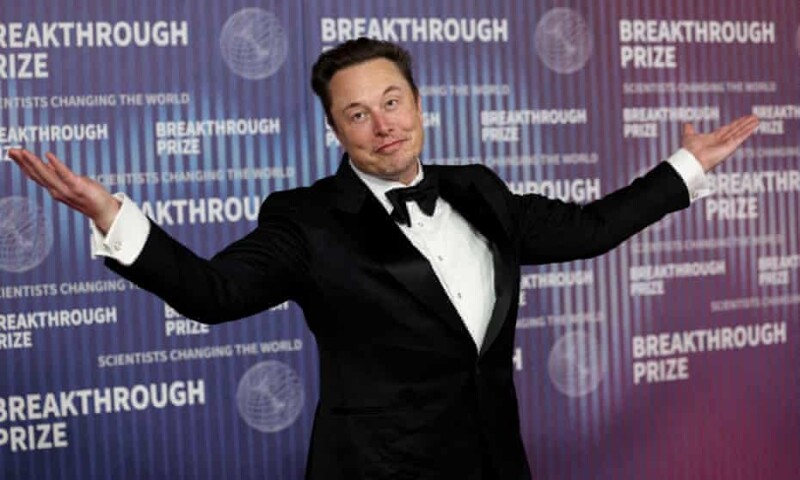 Elon Musk on pace to become world’s first trillionaire by 2027, report says


is on pace to become the world’s first trillionaire by 2027, according to a new report from a group that tracks wealth.

Informa Connect Academy’s finding about the boss of electric carmaker Tesla, private rocket company SpaceX and social media platform X (formerly Twitter) stems from the fact that Musk’s wealth has been growing at an average annual rate of 110%. He was also the world’s richest person, with $251bn, according to the Bloomberg Billionaires Index, as the academy’s 2024 Trillion Dollar Club report began circulating Friday.


The academy’s analysis suggested business conglomerate founder Gautam Adani of India would become the second to achieve trillionaire status. That would reportedly happen in 2028 if his annual growth rate remains at 123%.

Jensen Huang, the chief executive officer of the tech firm Nvidia, and Prajogo Pangestu, the Indonesian energy and mining mogul, could also become trillionaires in 2028 if their trajectories hold. Bernard Arnault, the LVMH Moët Hennessy Louis Vuitton boss and the world’s third-richest person with about $200bn, is on track to eclipse a trillion dollars in 2030 – the same year as Mark Zuckerberg, the CEO of Meta.

A handful of companies have secured valuations of more than $1tn. Berkshire Hathaway most recently topped the valuation in late August, days before its architect Warren Buffett celebrated his 94th birthday. Nvidia joined the $1tn club in May 2023 and in June hit $3tn, positioning it at the time after Microsoft and before Apple as the world’s second-most-valuable company.

However, as CNBC noted, the question of who might be the globe’s first trillionaire has fascinated the public ever since the world crowned its first billionaire in 1916. That was the US’s John D Rockefeller, the founder and at the time largest shareholder of Standard Oil.


Despite that fascination, many academics see the accumulation of immense wealth as a social ill. One report calculated that the richest 1% of humanity account for more carbon emissions – a primary driver of the ongoing climate crisis – than the poorest 66%.

Just days before Informa Connect Academy tapped Musk as the most likely to become the world’s first trillionaire, one of his posts on X earned him backlash from many of the site’s users.

His post said an interview between former Fox News host Tucker Carlson and podcaster Darryl Cooper – a fellow rightwing media figure – was “very interesting. Worth watching.”

Cooper claimed in the interview that the Nazis did not mean to murder so many people when they carried out the Holocaust and killed 6 million Jews during the second world war. Instead, Cooper remarked, Adolf Hitler’s Nazi regime simply was not equipped to care for them – and the podcaster blamed British prime minister Winston Churchill for “that war becoming what it did”.

Musk ultimately deleted his post, and the White House condemned Carlson’s interview of Cooper as “a disgusting and sadistic insult to all Americans”.

The billionaire announced in August that he is supporting Donald Trump as the Republican nominee seeks a second presidency in November’s election. Kamala Harris, the Democratic vice-president, is also running in the election.