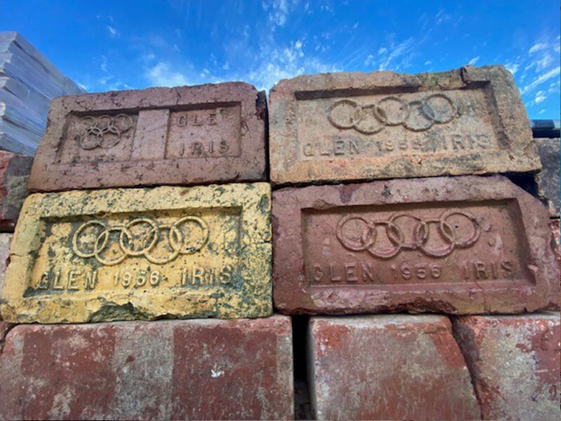 Melbourne Recycled Bricks Olympic Red Cream Gold Bricks