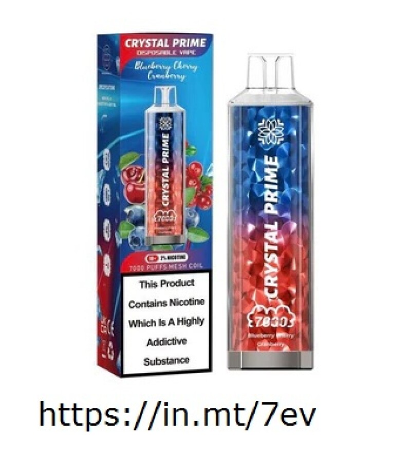 Crystal Prime 7000 Disposable Vape, https://www.vapeblaze.co.uk/products/crystal-prime-7000-disposable-vape a pinnacle of convenience and satisfaction in vaping. Each device in this pack delivers up to 7000 puffs of smooth, flavorful vapor, eliminating the need for refills or recharges. Pre-filled with premium e-liquid, it ensures consistent performance with every inhale.